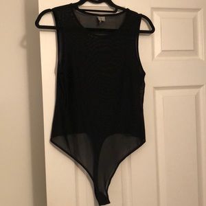 ASOS thong black mesh bodysuit